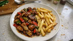 Vepřová čína ze pánve se zeleninou: rychlá večeře se sójovou omáčkou