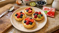 Ovocné košíčky s pudinkovým krémem – křehké těsto, které drží tvar