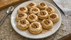 Myslivecké knoflíky: křehké vánoční cukroví s nadýchaným ořechovým sněhem