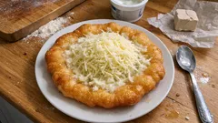 Nadýchané langoše s bílým jogurtem: těsto, které krásně bublá a drží vláčnost