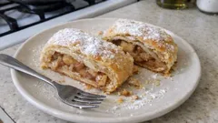 Domácí jablečný štrúdl z křehkého těsta: křupe a náplň zůstane šťavnatá
