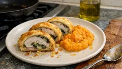 Kuřecí roláda v listovém těstě: křupavá, šťavnatá a překvapivě snadná