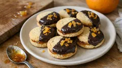 Pomerančové cukroví s marmeládou a čokoládou, které na vánočním stole vždy zaujme