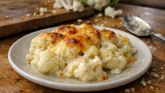 Zapečený květák se smetanou a sýrem: jednoduché jídlo se zlatavou kůrkou