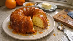 Pomerančová bábovka se sirupem – vláčná, voňavá a jednoduchá