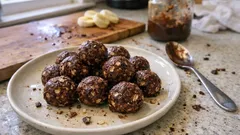 Nepečené čokoládové kuličky s banánem: jen 3 suroviny a hotovo za chvíli