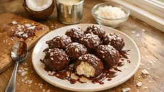 Nepečené kokosky ze 3 surovin: hotové za chvilku a krásně křupnou v čokoládě