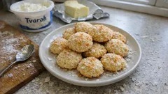 Tvarohové sušenky s kokosem: vláčné, jemné a hotové za chvíli