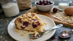 Nadýchaný třešňový koláč z kynutého těsta, který se doma vždy povede