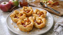 Jablečné košíčky z listového těsta: křupavý dezert hotový za chvíli