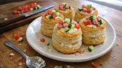 Slané věžičky z listového těsta: křupavé košíčky plněné pomazánkou