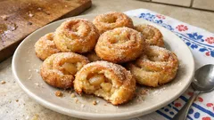 Smažené jablečné šneky v cukru: jednoduchý domácí dezert, který krásně křupe