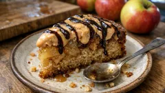 Obrácený jablečný koláč se Salkem a čokoládou: vláčný a krásně šťavnatý