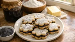 Makové kytičky s povidly: křehké cukroví, které se krásně rozleží do druhého dne