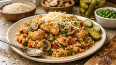 Slovenské kuřecí rizoto z jedné pánve: poctivé, šťavnaté a se sýrem