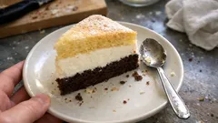 Tříbarevná buchta s tvarohem: vláčný moučník na plech, který se vždy povede