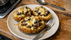 Zapečené brambory se žampiony a sýrem: jednoduché jídlo, které vždy potěší