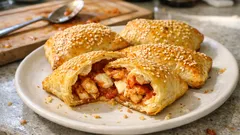 Křupavé kuřecí kapsičky z listového těsta se sezamem – rychlé pohoštění