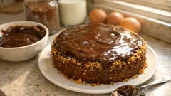 Domácí čokoládová poleva, která je hladká, lesklá a dobře se roztírá