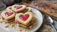 Růžová srdíčka s punčovou polevou: jemné vánoční cukroví s malinovou chutí